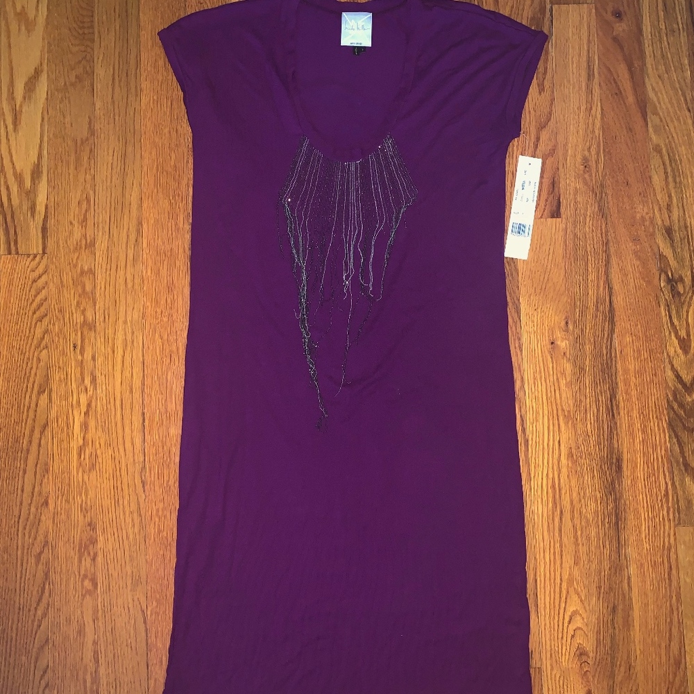Nicole Miller Purple Mini Dress Size:Petite  NWT